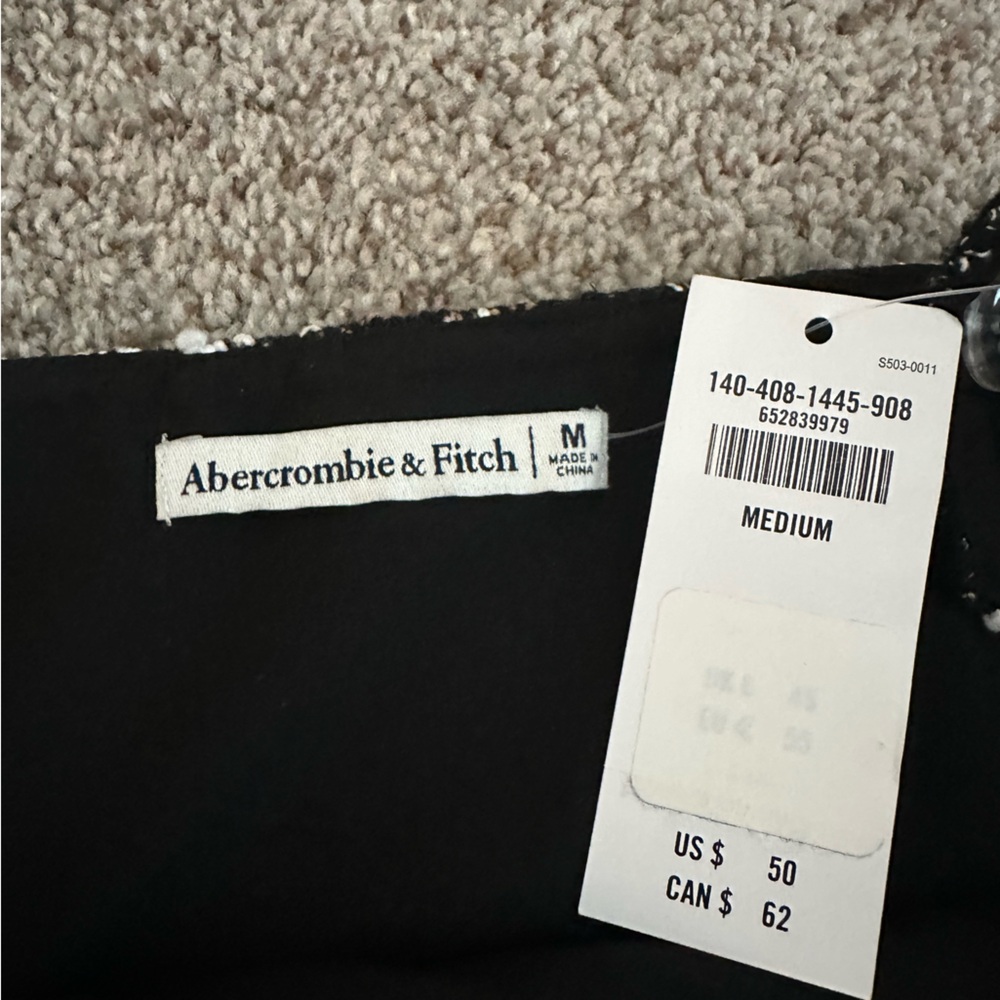 Abercrombie & Fitch Black and White Tweed Tank Top - Picture 4 of 5